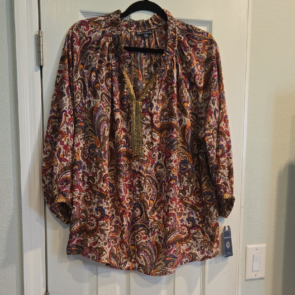Democracy Multicolor Paisley Blouse